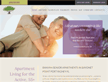 Tablet Screenshot of banyanseniorliving.com